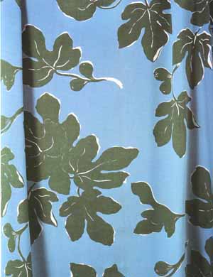 Figuier: Blue Background Green Leaves